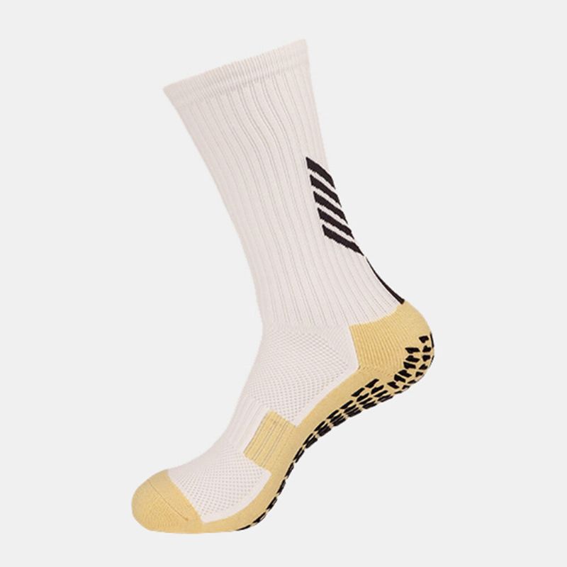 1 Paires Hommes Tube Chaussette Nylon Rayures Contraste Couleurs Distribution Anti-dérapant Absorbant La Sueur Pression Sports De Plein Air Chaussettes Chaussettes De Football