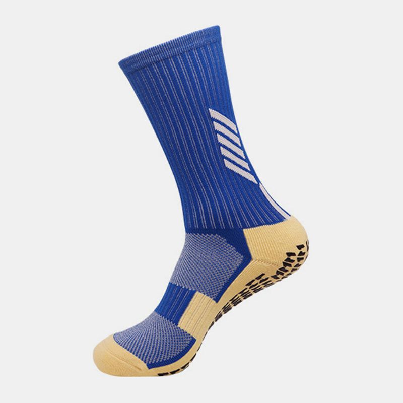 1 Paires Hommes Tube Chaussette Nylon Rayures Contraste Couleurs Distribution Anti-dérapant Absorbant La Sueur Pression Sports De Plein Air Chaussettes Chaussettes De Football