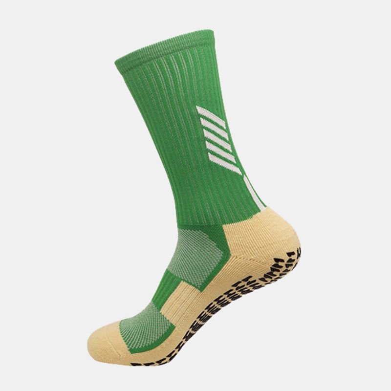 1 Paires Hommes Tube Chaussette Nylon Rayures Contraste Couleurs Distribution Anti-dérapant Absorbant La Sueur Pression Sports De Plein Air Chaussettes Chaussettes De Football