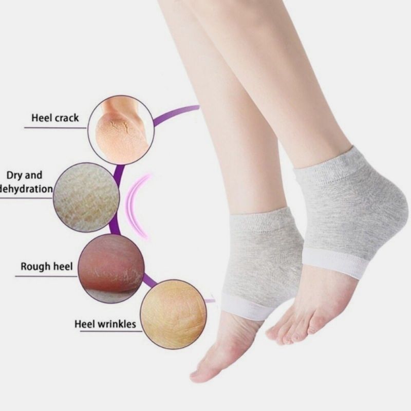 10 Paires De Chaussettes Anti-fissures En Silicone Pour Les Pieds