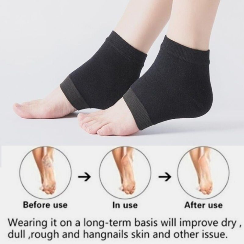 10 Paires De Chaussettes Anti-fissures En Silicone Pour Les Pieds