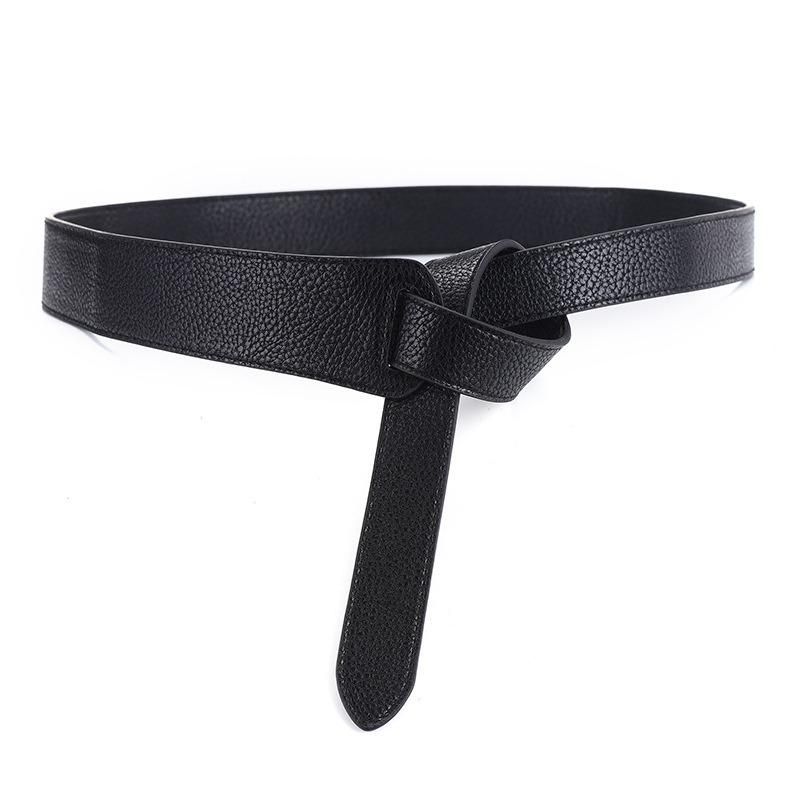 117 cm Femmes Ceinture En Cuir Pu Dames Robe Noeud Ceinture