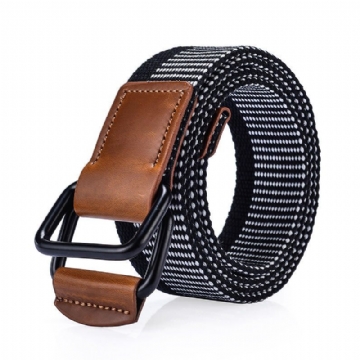 120 cm Armure Nylon Double Anneau En Cuir Alliage Boucle Ceinture Militaire Tactique Durable Pantalon Bande