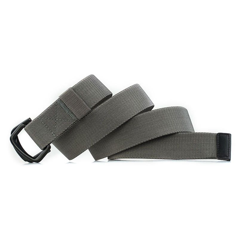 125 cm Hommes Casual Double-anneau Élastique Tressé Ceinture Boucle En Métal Ceinture En Toile