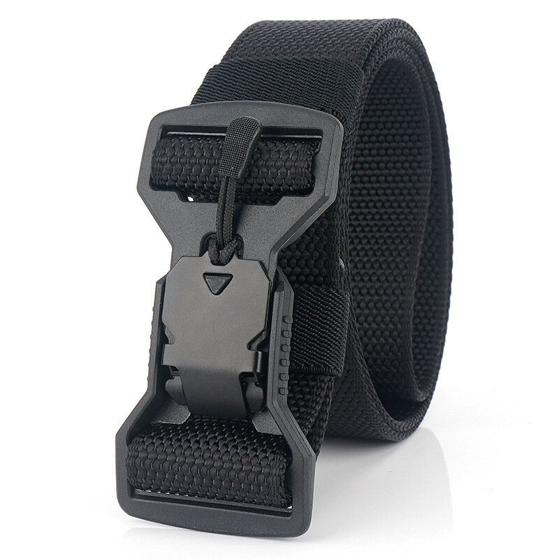 125cm Ceinture Tactique En Nylon Décontracté Pour Hommes Boucle De Fonction D'aimant En Plastique Ceintures Militaires