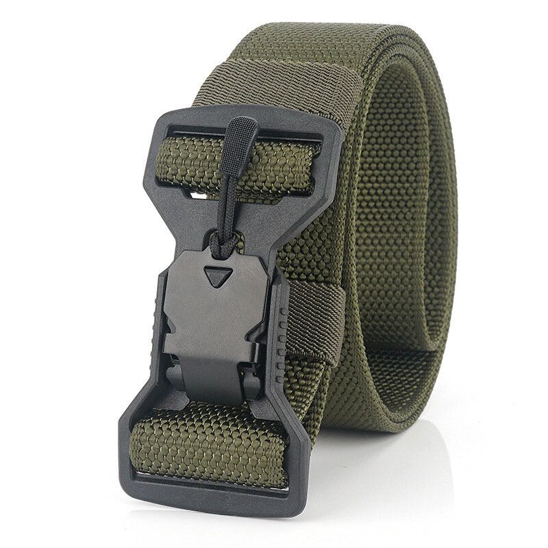 125cm Ceinture Tactique En Nylon Décontracté Pour Hommes Boucle De Fonction D'aimant En Plastique Ceintures Militaires