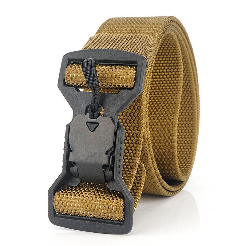 125cm Ceinture Tactique En Nylon Décontracté Pour Hommes Boucle De Fonction D'aimant En Plastique Ceintures Militaires