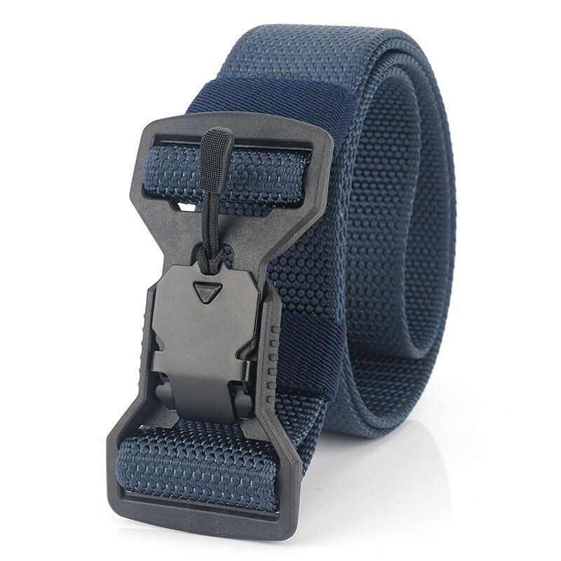 125cm Ceinture Tactique En Nylon Décontracté Pour Hommes Boucle De Fonction D'aimant En Plastique Ceintures Militaires