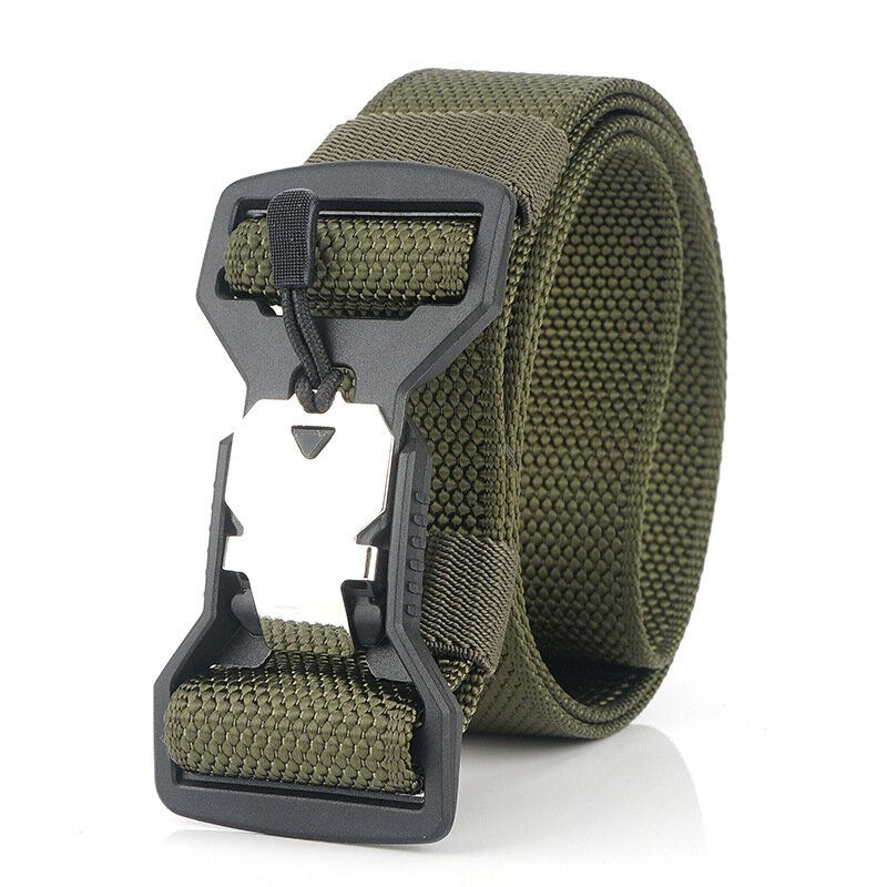 125cm Ceinture Tactique En Nylon Décontracté Pour Hommes Boucle De Fonction D'aimant En Plastique Ceintures Militaires