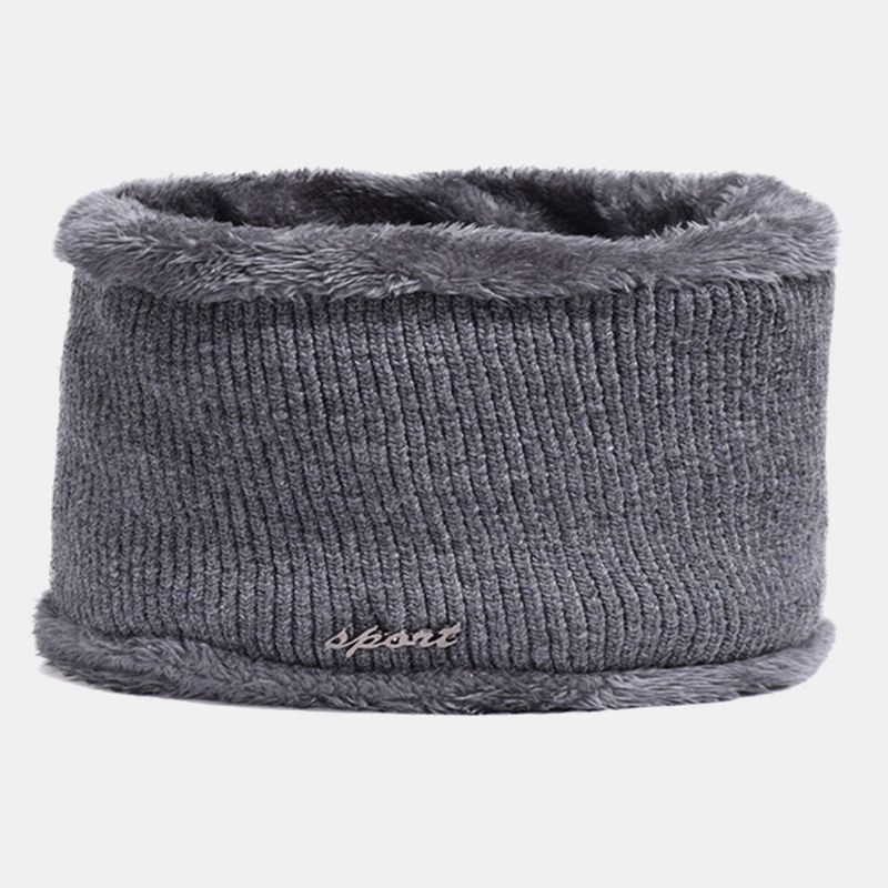 2 Pcs Hommes Hiver Plus Velours Chaud Cachemire Bonnet Bonnets Tricotés Écharpe Masque Extérieur Sauvage Élastique Réglable Coupe-vent Bonnet Crâne Chapeau