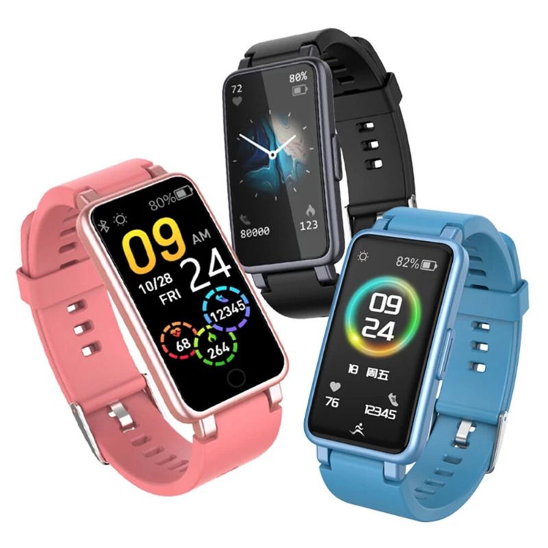 3 Couleurs Cadran Rectangle Oxymètre De Fréquence Cardiaque Surveillance Des Étapes Étanche Sports Multifonction Numérique Montres Intelligentes