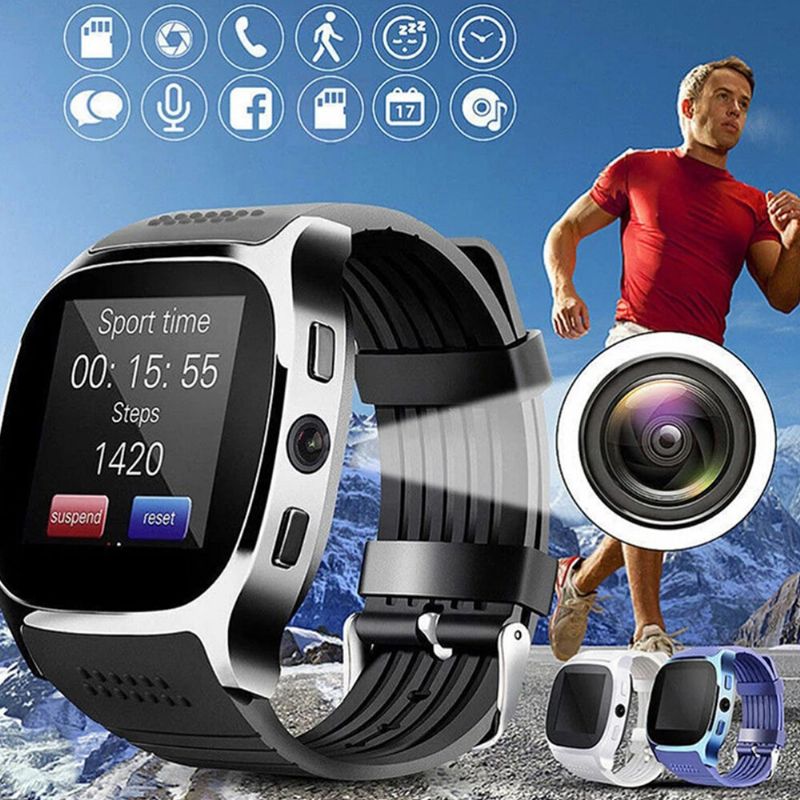 3 Couleurs Ips Silicone Hommes Casual Sports Multifonctionnel Smart Wearable Watch Digital Watch