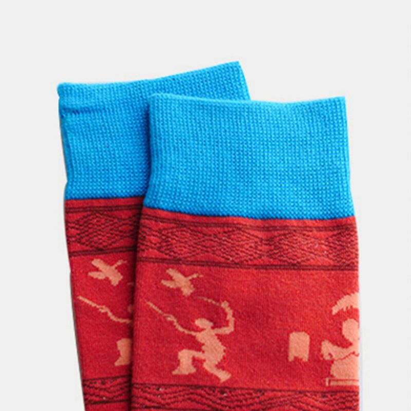 3 Paires De Chaussettes Respirantes À La Mode En Coton Jacquard Unisexe