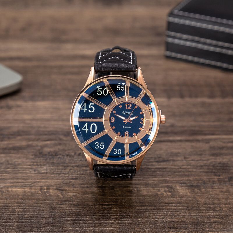 3 Pièces Ensemble Cadeau De Mode Pour Hommes Montre À Quartz De Style D'affaires + Portefeuille + Ensemble De Lunettes De Soleil