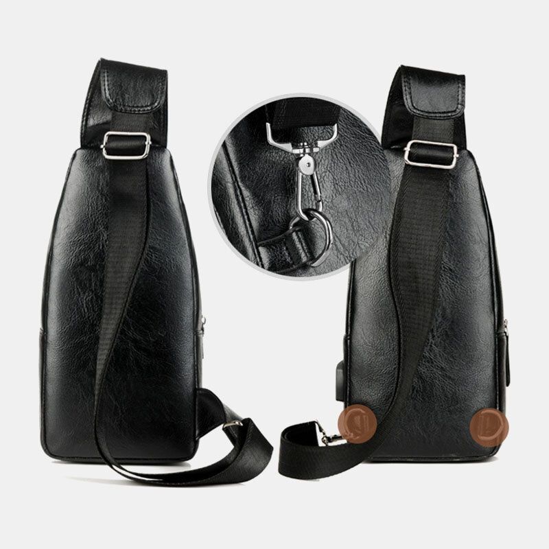 3 Pièces Hommes Poitrine Sac Portefeuille Ceinture Ensemble Décontracté Multifonction Résistant À L'usure Poitrine Sac Bandoulière Sac À Bandoulière Cadeau Ensemble