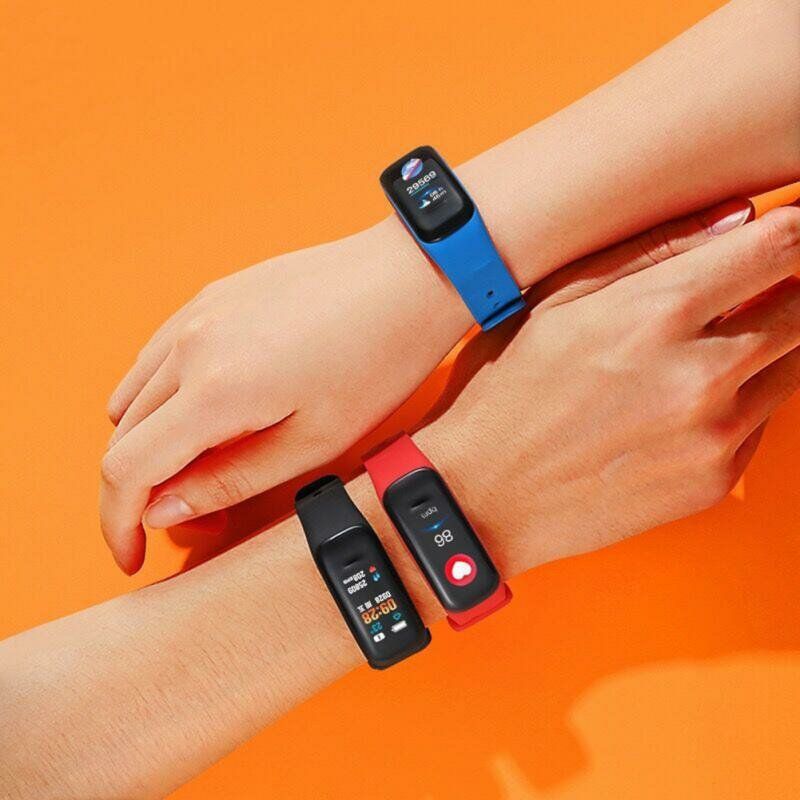 6 Couleurs Rectangle Cadran Fréquence Cardiaque Surveillance De La Pression Artérielle Étanche Sports Multifonction Numérique Montres Intelligentes