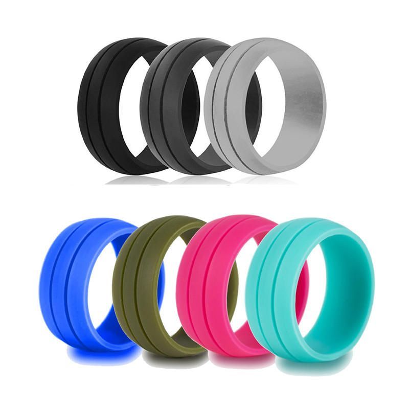 8.5mm Tendance Coloré Anneau En Silicone Environnemental Casual Unisexe En Gros Cadeau Pour Hommes Pour Femmes