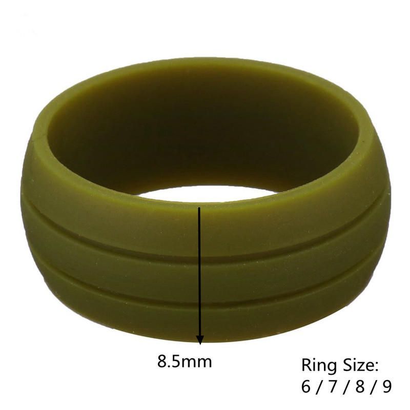 8.5mm Tendance Coloré Anneau En Silicone Environnemental Casual Unisexe En Gros Cadeau Pour Hommes Pour Femmes