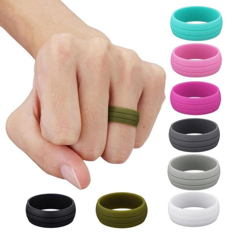 8.5mm Tendance Coloré Anneau En Silicone Environnemental Casual Unisexe En Gros Cadeau Pour Hommes Pour Femmes