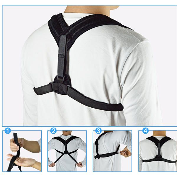 Adulte Réglable Posture Correcteur Brace Épaule Dos Correction Ceinture De Soutien