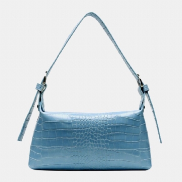 Alligator Croc Pattern Casual Solid Color Sac À Bandoulière Sac À Main Pour Femme