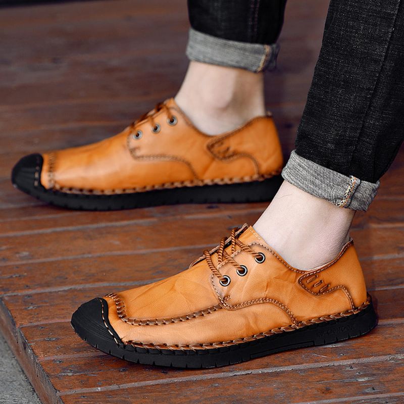 Anti-collision Toe Véritable Cuir Casual Business Oxfords