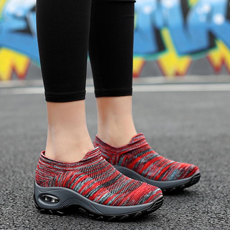 Baskets De Marche Rembourrées Respirantes En Maille Pour Femmes