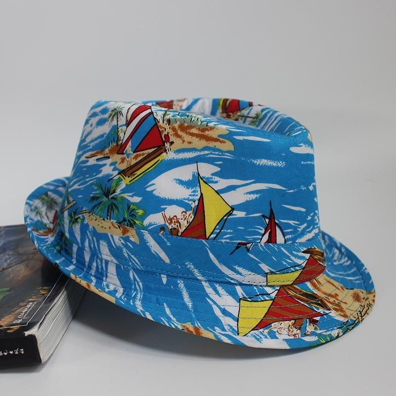 Beach Pattern Cloth Seaside Vacation Bucket Hat