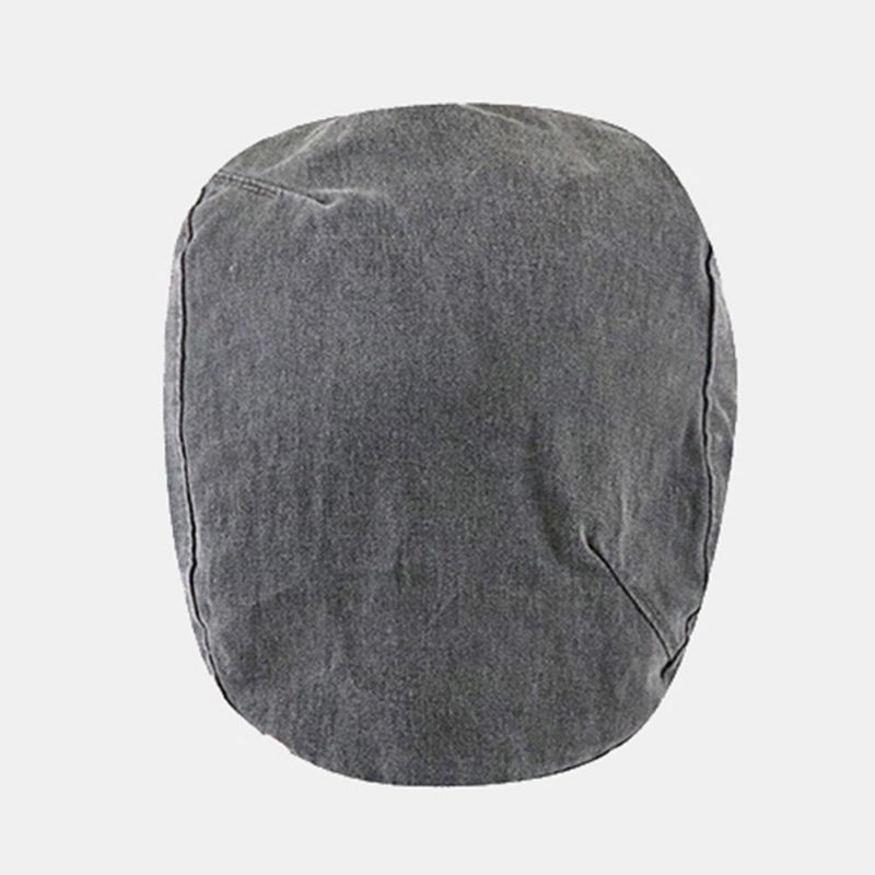 Bérets À Plis En Coton De Couleur Unie Pour Hommes Casquette Rétro Délavée À Dôme Avant Chapeau De Gavroche