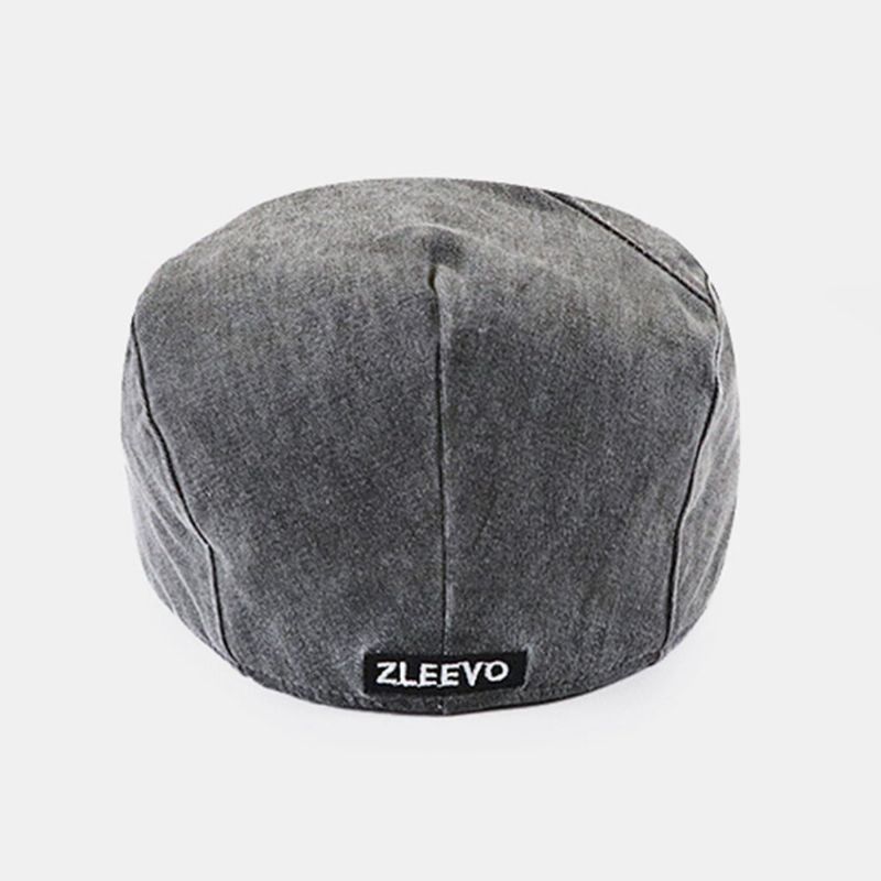 Bérets À Plis En Coton De Couleur Unie Pour Hommes Casquette Rétro Délavée À Dôme Avant Chapeau De Gavroche