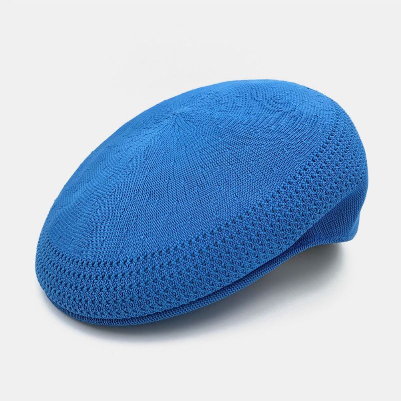 Bérets Tricotés À L'envers Unisexe Maille Couleur Unie Jacquard Respirant Casquettes Plates Décontractées