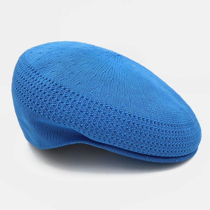 Bérets Tricotés À L'envers Unisexe Maille Couleur Unie Jacquard Respirant Casquettes Plates Décontractées