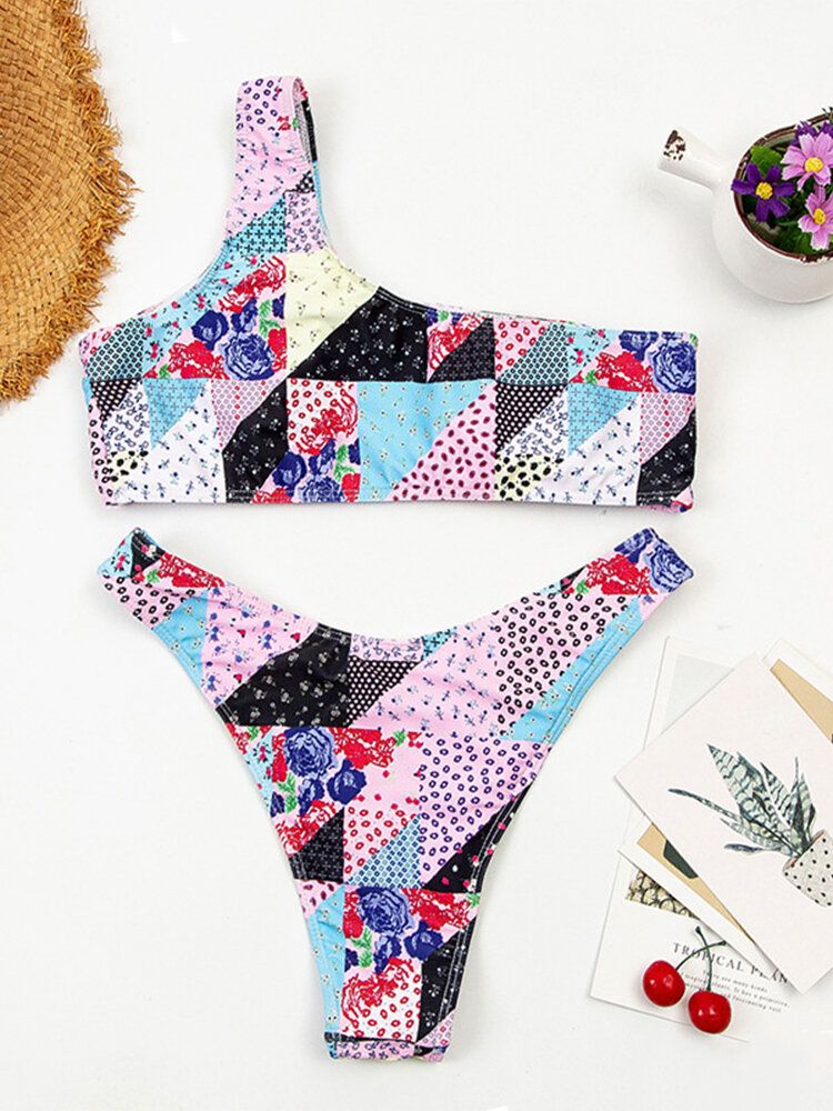 Bikinis De Plage Taille Basse Dos Nu Sans Épaule Pour Femme