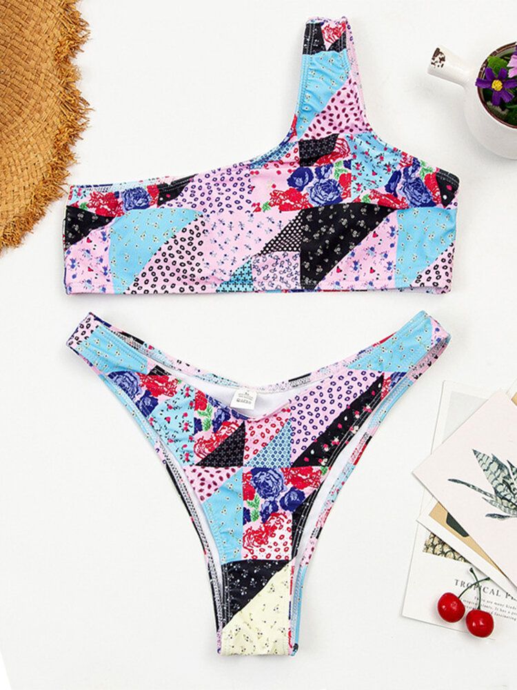 Bikinis De Plage Taille Basse Dos Nu Sans Épaule Pour Femme