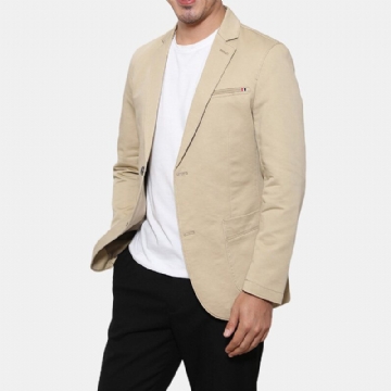 Blazers Doux Respirants En Coton De Couleur Unie Pour Hommes