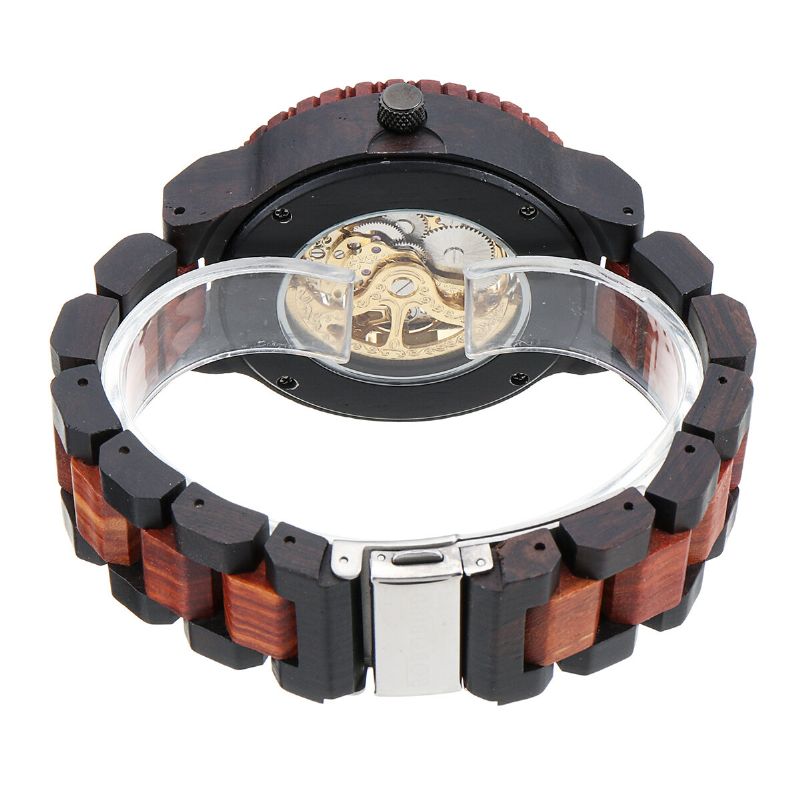 Bobo Bird R05 Montres-bracelets Lumineuses En Bois Pour Hommes Montre Mécanique