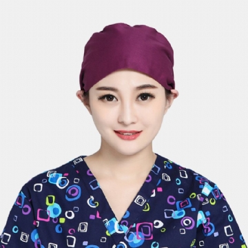 Bonnet Chirurgical Sangle De Beauté Chapeau D'esthéticienne De Couleur Unie Bonnets De Gommage