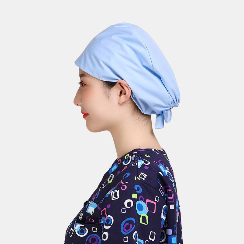 Bonnet Chirurgical Sangle De Beauté Chapeau D'esthéticienne De Couleur Unie Bonnets De Gommage