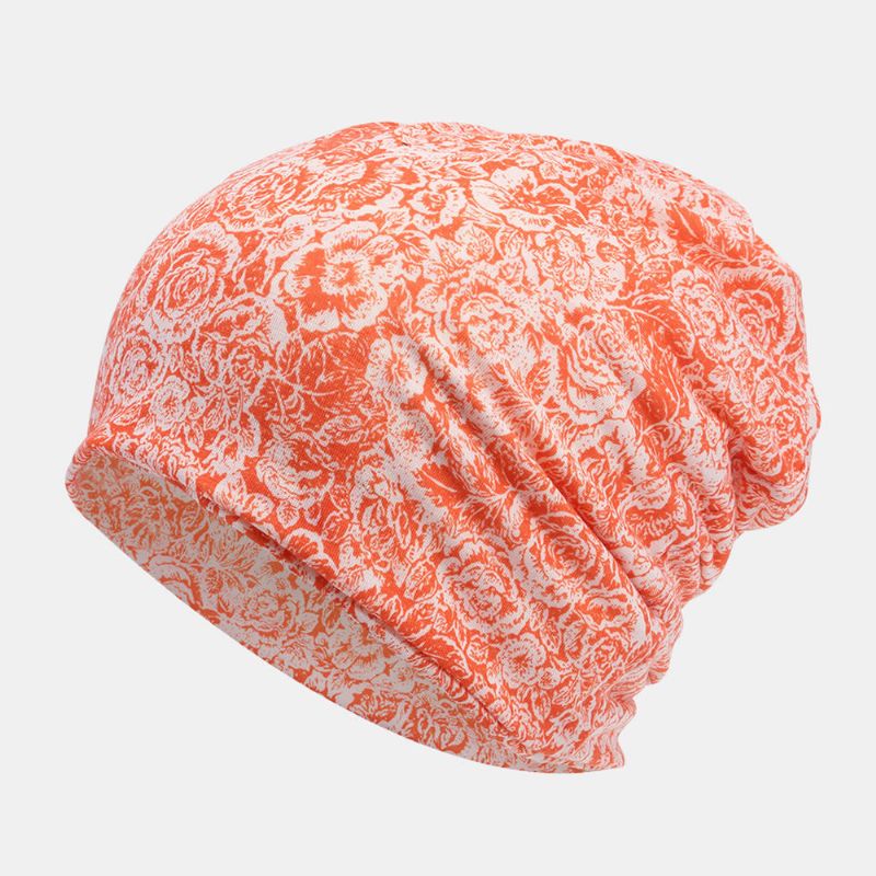 Bonnet En Coton À Motif Rose Polyvalent Pour Femmes