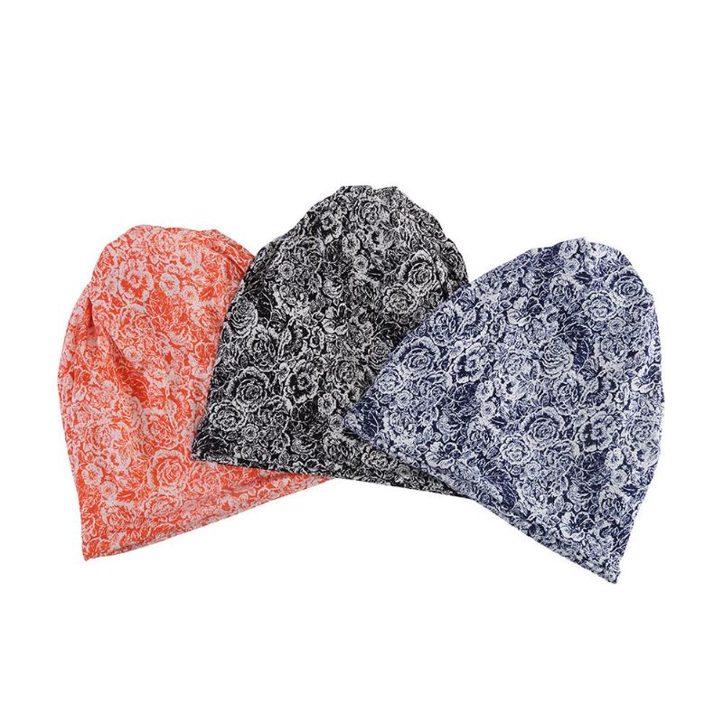 Bonnet En Coton À Motif Rose Polyvalent Pour Femmes