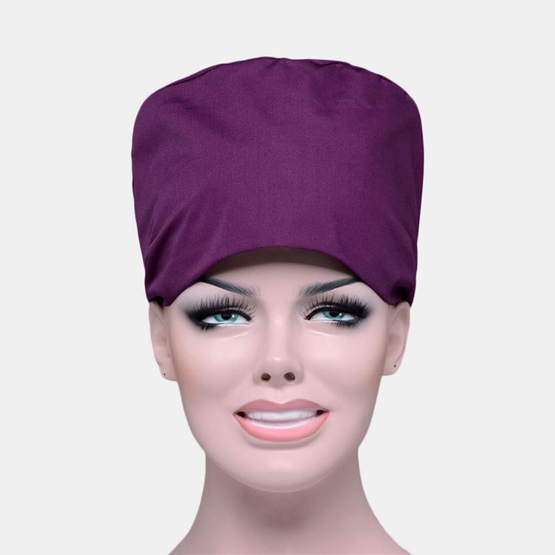 Bonnet De Gommage De Couleur Unie Chapeau Chirurgical Infirmière Docteur Chapeau Vétérinaire Chapeau