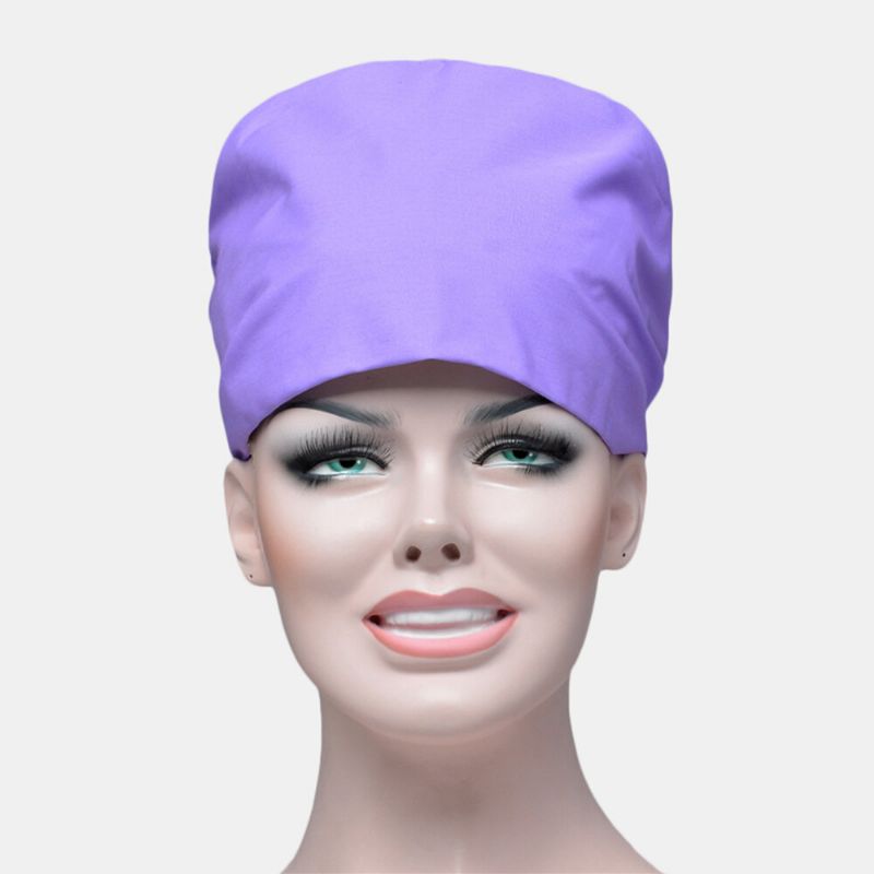 Bonnet De Gommage De Couleur Unie Chapeau Chirurgical Infirmière Docteur Chapeau Vétérinaire Chapeau