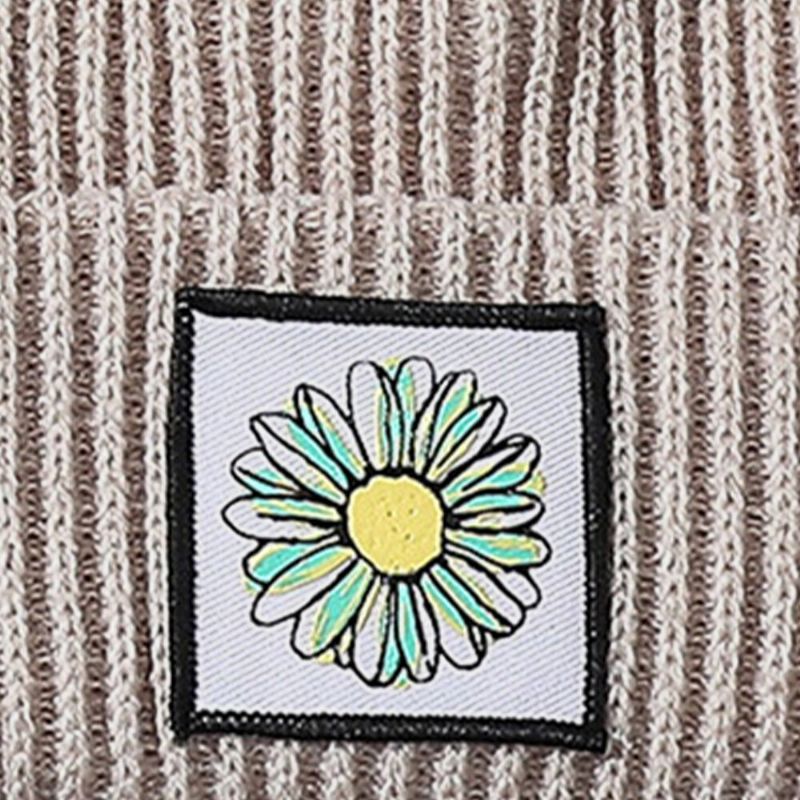 Bonnet Tricoté En Coton Unisexe Avec Motif De Tournesol