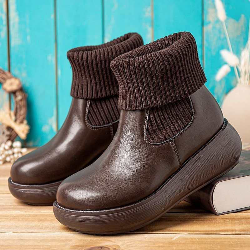 Bottes De Chaussette À Plate-forme Confortables Et Décontractées Pour Femmes