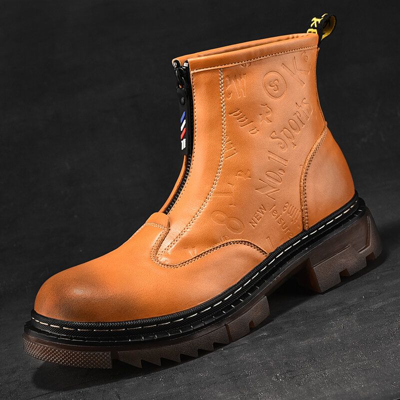 Bottes Courtes En Cuir De Vachette Antidérapantes Pour Hommes