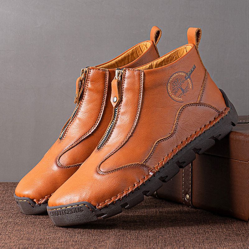 Bottes D'extérieur Décontractées En Cuir Microfibre Pour Hommes