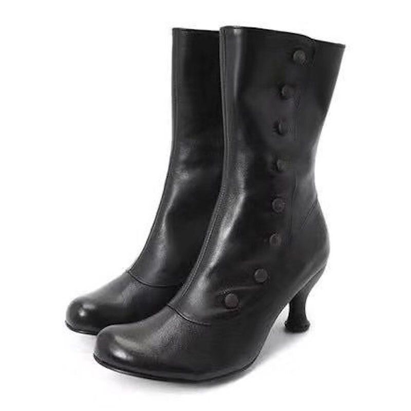 Bottes Mi-mollet Confortables À Talons Coniques Confortables Et À Glissière Latérale Pour Femmes De Grande Taille