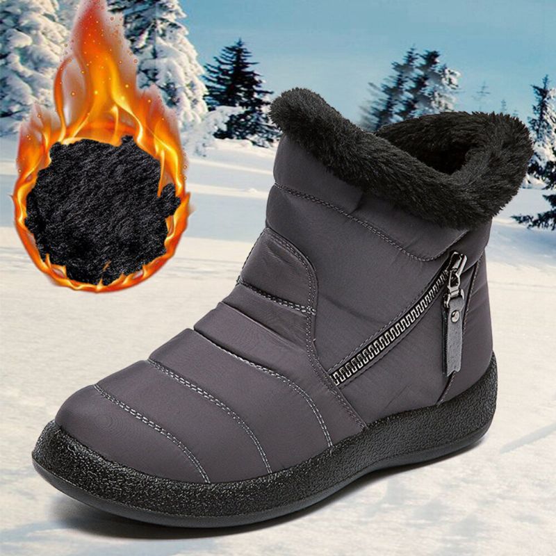 Bottes De Neige Antidérapantes À Bout Rond Pour Femme