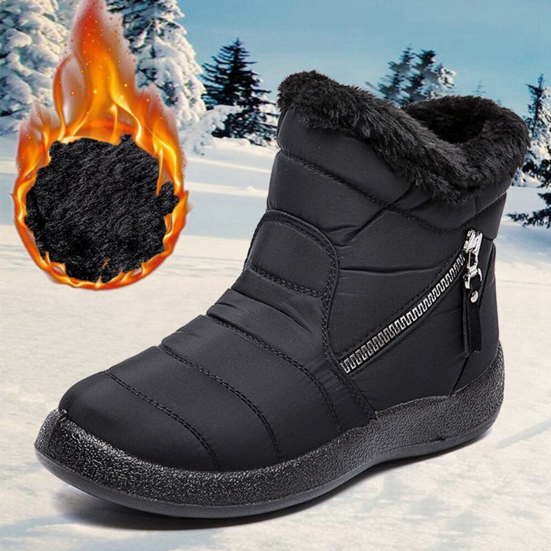 Bottes De Neige Antidérapantes À Bout Rond Pour Femme