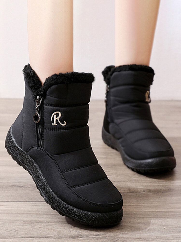 Bottes De Neige Hautes Imperméables Et Antidérapantes De Grande Taille Pour Femmes